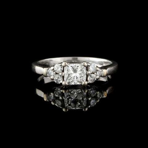 0.98ct tw Princess Cut Diamond Ring