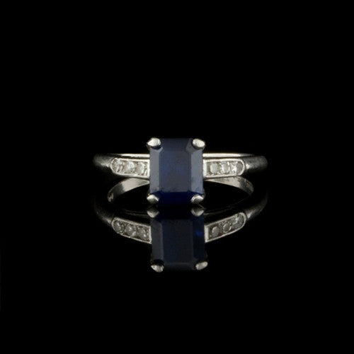 1.00ct Emerald Cut Sapphire Ring