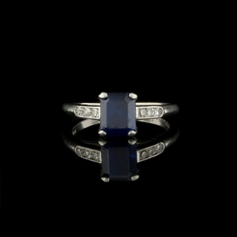 1.00ct Emerald Cut Sapphire Ring