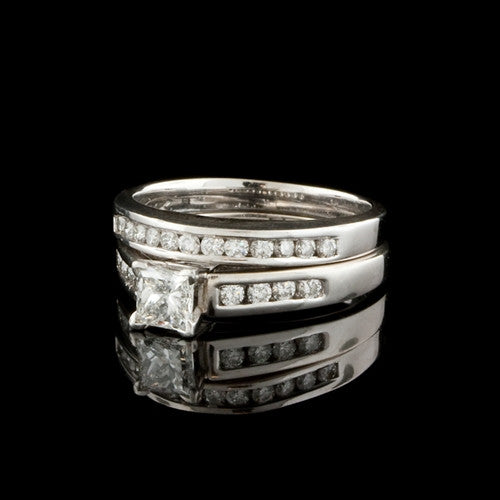 1.09ct tw Diamond Wedding Ring Set1