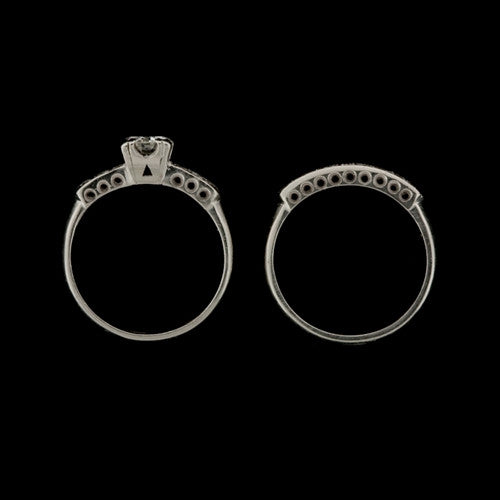 1.10ct tw Diamond Wedding Ring Set2