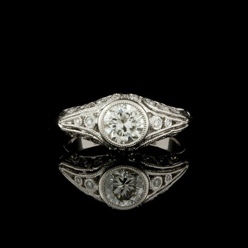 1.14ct tw Round Diamond, Plat. Ring
