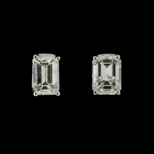 1.18ct tw Emerald Cut Diamond Studs