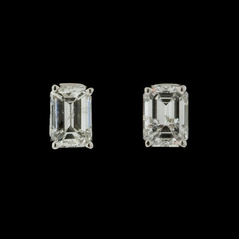 1.18ct tw Emerald Cut Diamond Studs