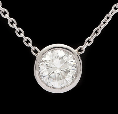 1.24ct Round Diamond Solitaire Necklace1