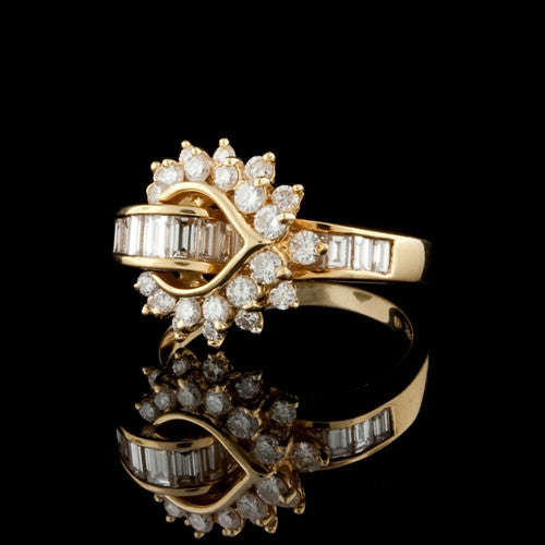 1.25ct tw Diamond Wishbone Design Ring