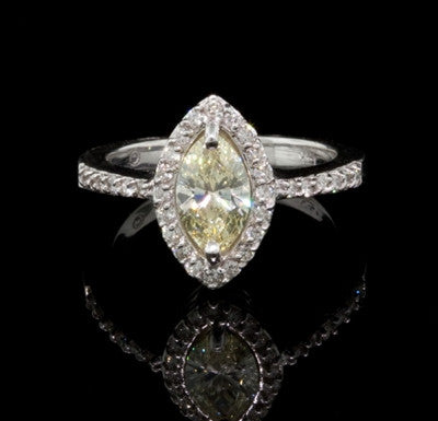 1.33ct tw Yellow Marquise Diamond Ring
