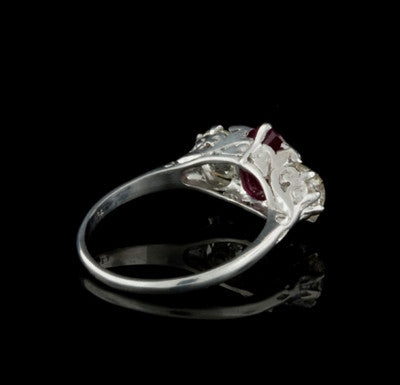 1.34ct Oval Ruby & Diamonds 18KT Ring2