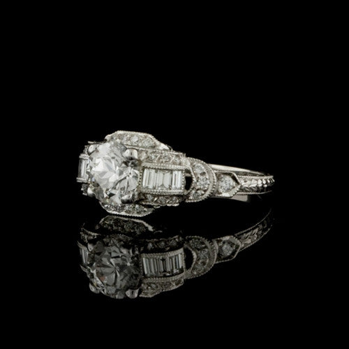 1.42ct tw Old European Cut Vintage Ring1