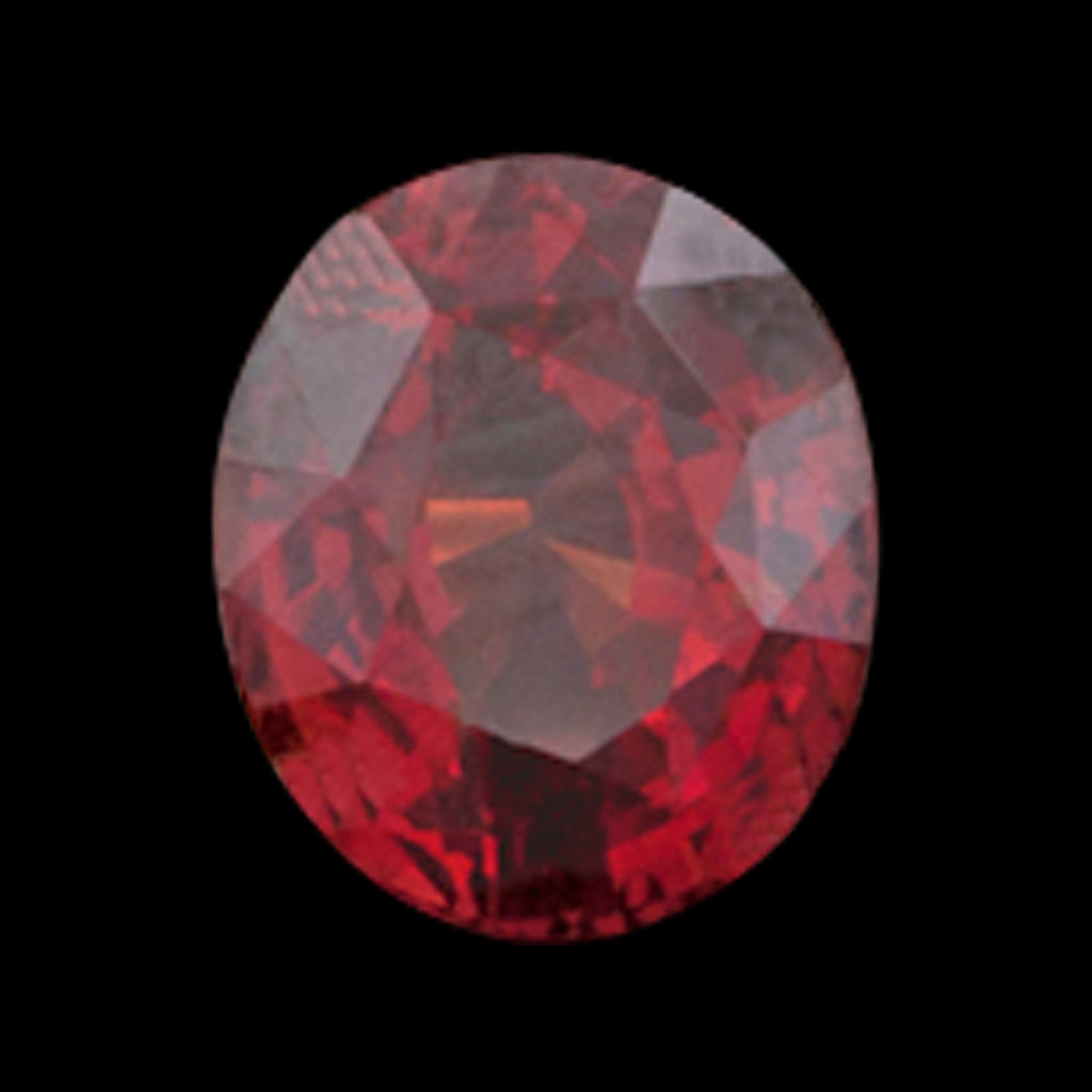 GIA 2.81-ct Unheated Red-Orange Oval Cut Sapphire