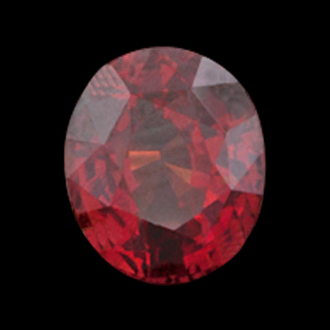 GIA 2.81-ct Unheated Red-Orange Oval Cut Sapphire