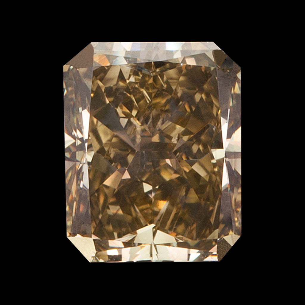 GIA 2.27-ct Fancy Dark Gray-Greenish Yellow/SI2 Radiant Cut Loose Diamond