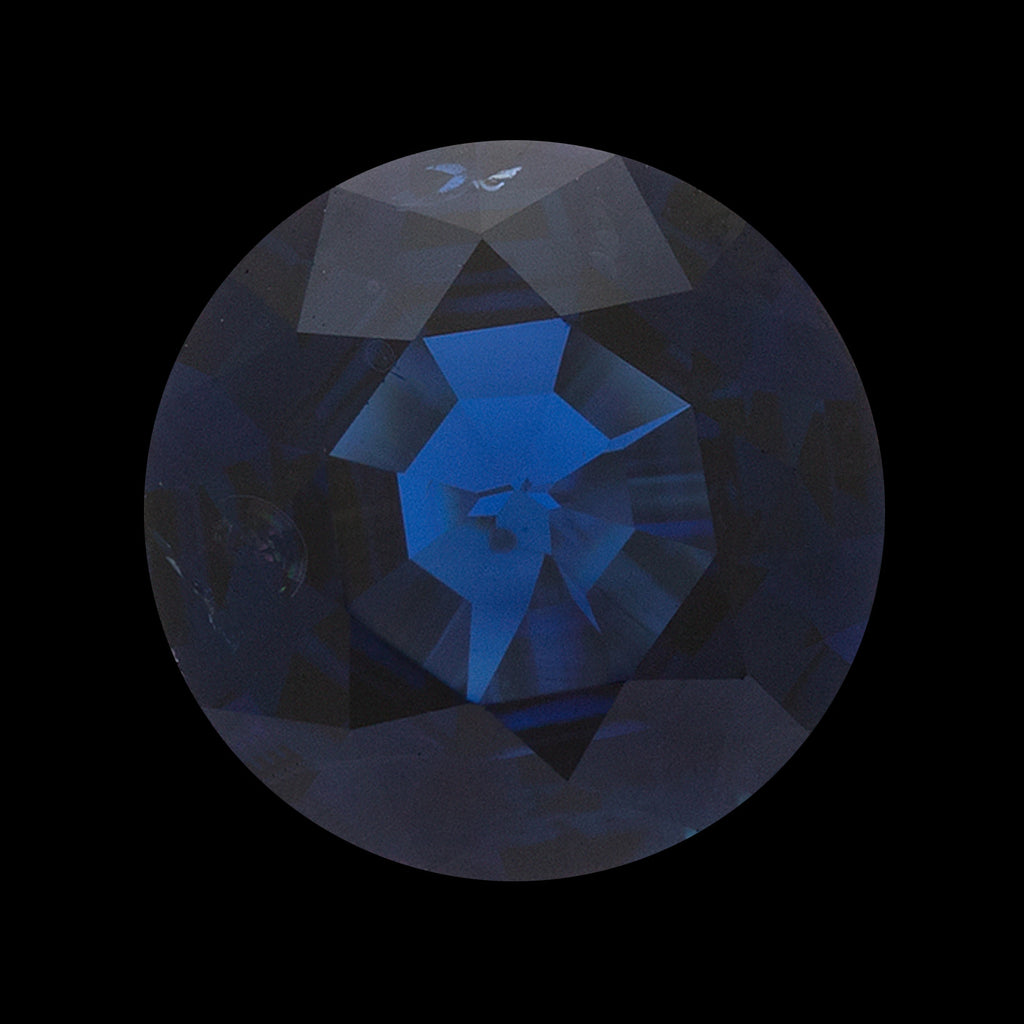 GIA 5.39-ct Blue Round Cut Loose Sapphire