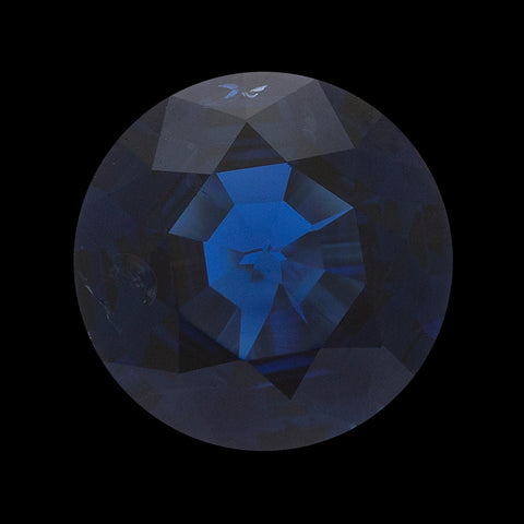 GIA 5.39-ct Blue Round Cut Loose Sapphire