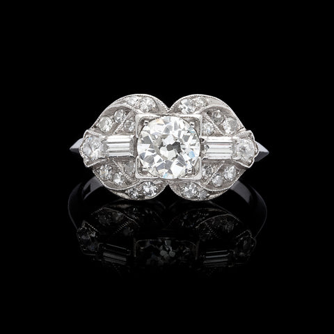 Estate Platinum and Diamond Ring