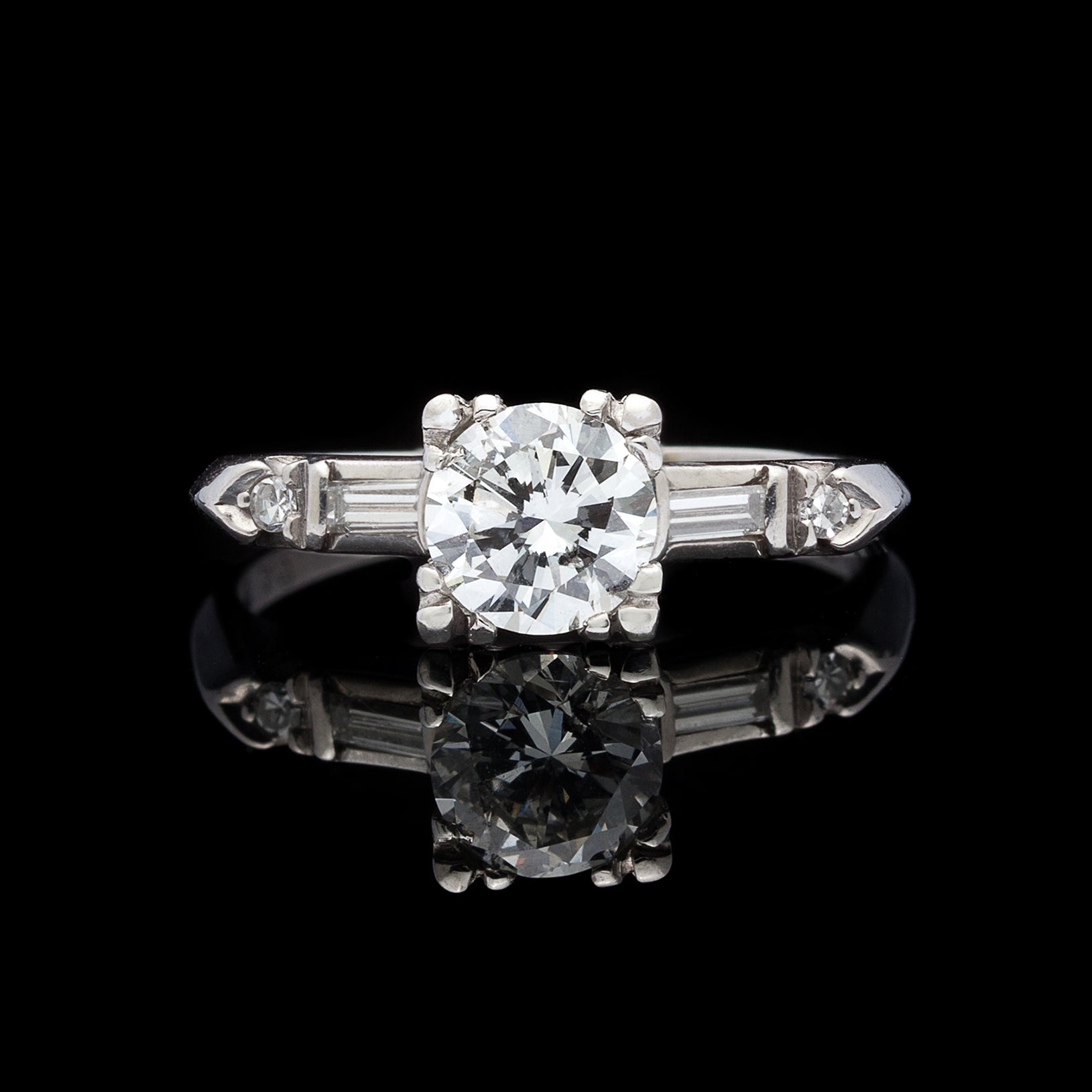 Platinum 2-Prong Diamond Engagement Ring - Turgeon Raine