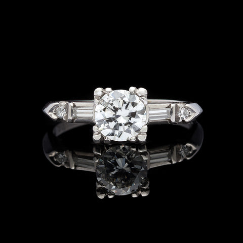 1950's Estate Diamond and Platinum Engagement Ring