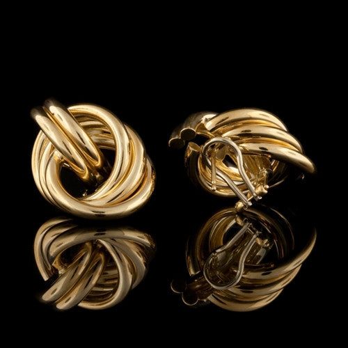 18KT Gold Knot Style Earrings2