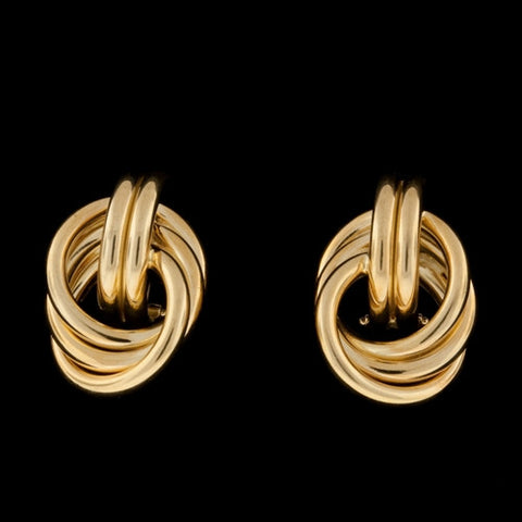 18KT Gold Knot Style Earrings