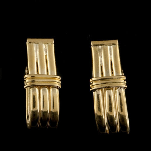 18KT Oval Huggie Hoop Earrings