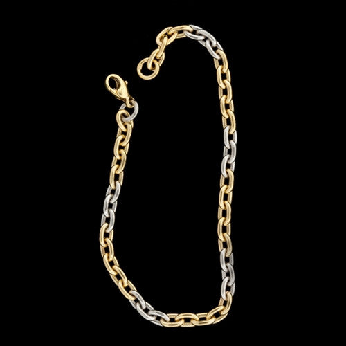 18KT & Platinum Link Bracelet