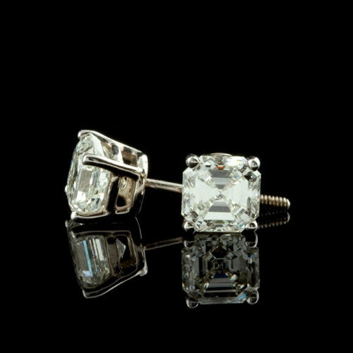 2.07ct tw Asscher Cut Diamond Studs1
