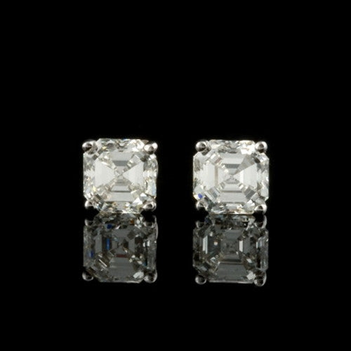 2.07ct tw Asscher Cut Diamond Studs