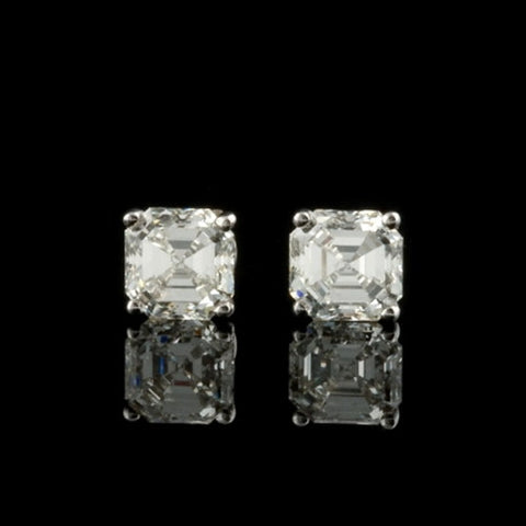 2.07ct tw Asscher Cut Diamond Studs