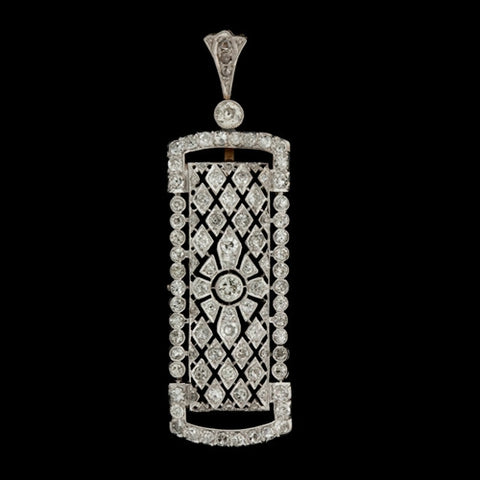 2.10ct tw Diamond Rectangular Pendant