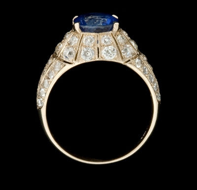 2.17ct Oval Sapphire, Diamond Ring1 - Copy