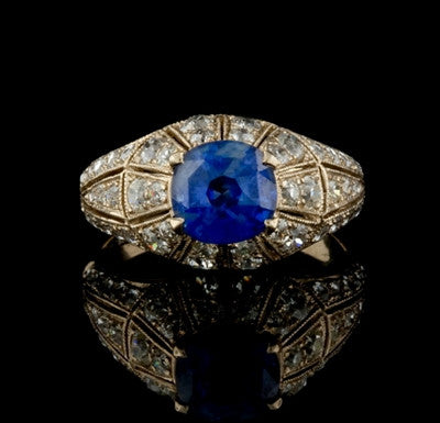 2.17ct Oval Sapphire, Diamond Ring