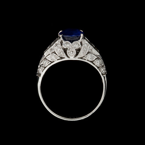 2.21ct Oval Sapphire & Diamond Ring2