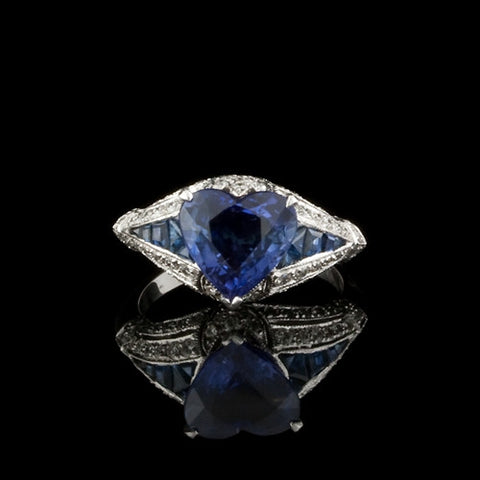 2.21ct Oval Sapphire & Diamond Ring