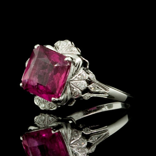 2.85ct tw Pink Tourmaline, Diamonds Ring1