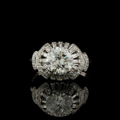 2.88ct tw Diamond Deco Web Style Ring