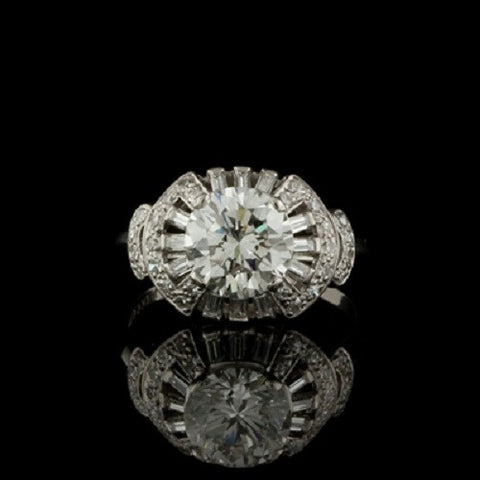 2.88ct tw Diamond Deco Web Style Ring