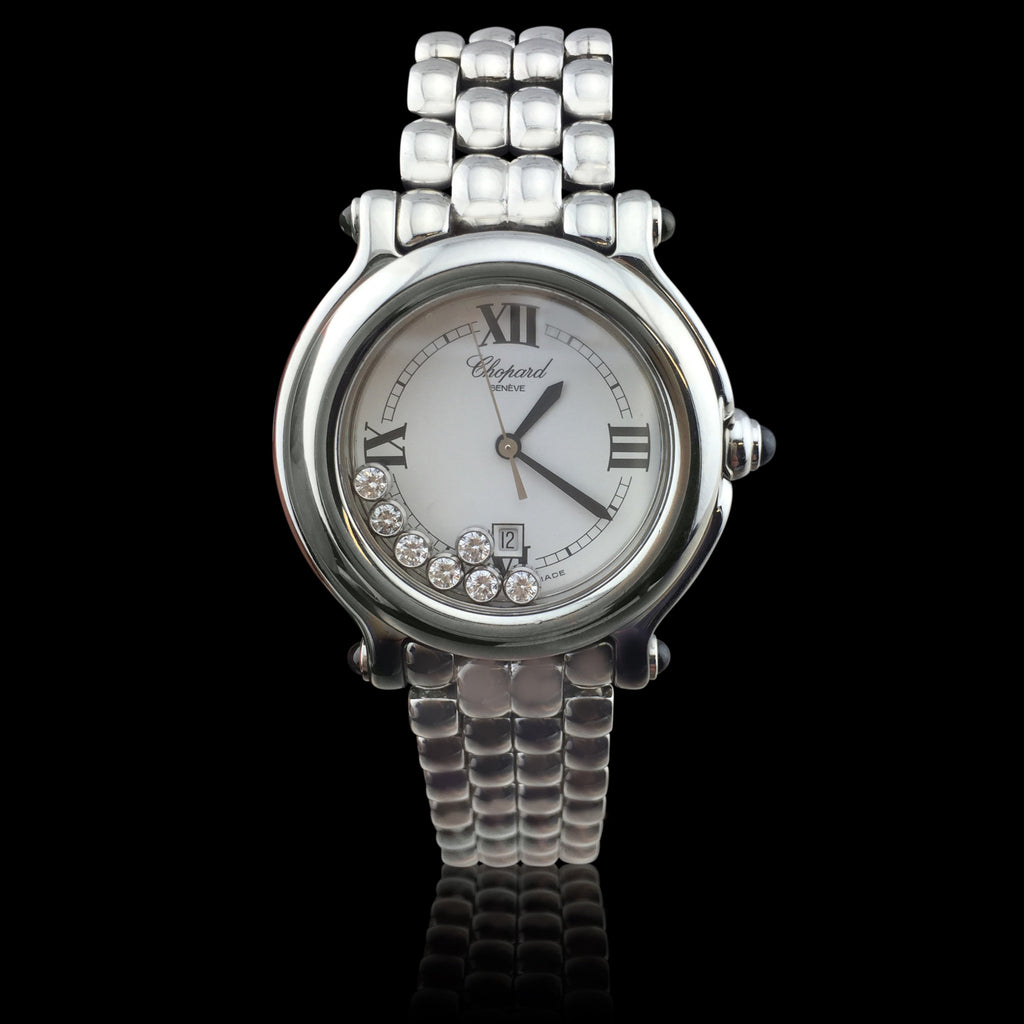 Chopard Women’s Happy Sport Stainless Steel Floating Diamond Bracelet Watch