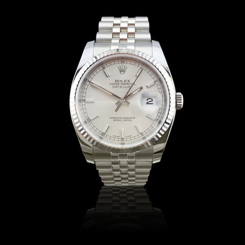Rolex Stainless Steel Oyster Perpetual Datejust Wristwatch