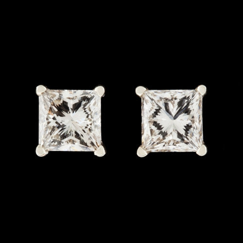 2.33ct tw Princess Cut Diamond Studs