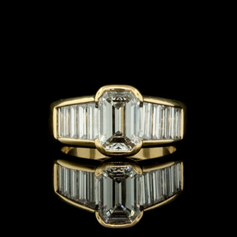 3.05ct tw Emerald Cut Diamond GIA Ring1