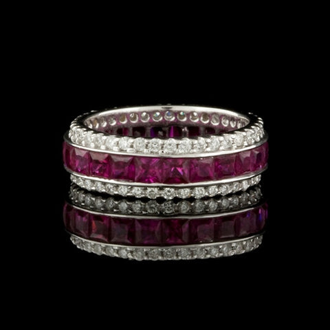 3.50ct Ruby & Diamond Band Ring