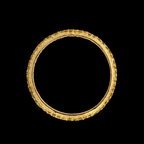 Yellow Pave Diamond Eternity Band