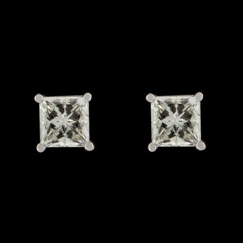 1.83ct tw Princess Cut Diamond Studs