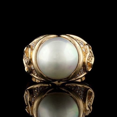 Marina B. Mabe Pearl & Diamond Ring