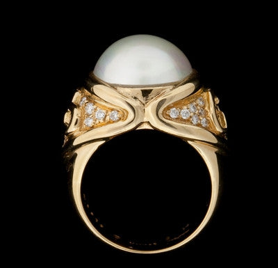 Marina B. Mabe Pearl & Diamond Ring
