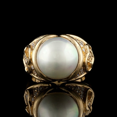 Marina B. Mabe Pearl & Diamond Ring