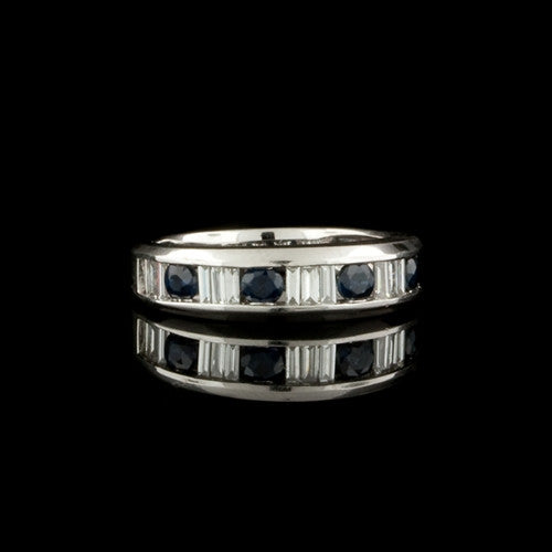 Diamond & Sapphire 14KT Band Ring