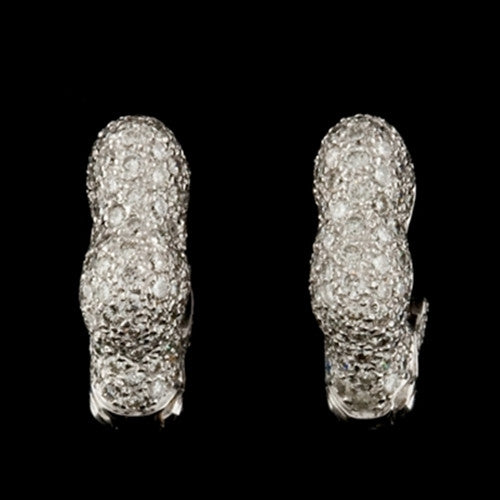 Salavetti Pave Diamond Hoop Earrings