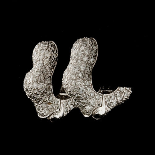 Salavetti Pave Diamond Hoop Earrings