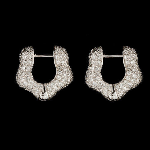 Salavetti Pave Diamond Hoop Earrings